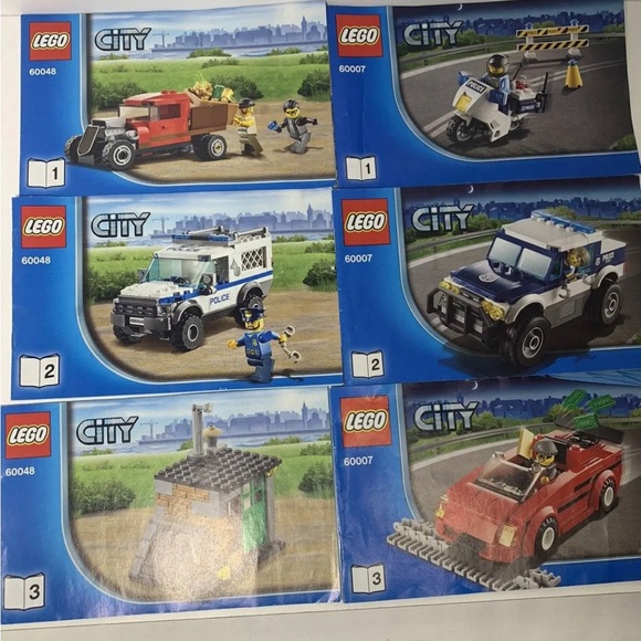 LEGO 60048 & 60007 Police Dog Unit & High Speed Chase 2 Complete Sets  No Boxes - Picture 8 of 14